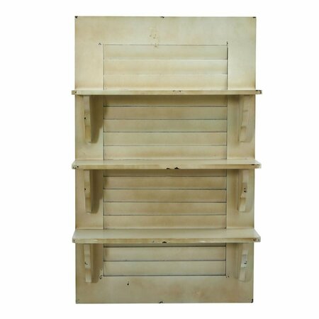 NEARLY NATURAL 31.75 in. Vintage Window Shutter Shelving Wall Decor 7027